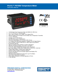 Thumbnail of document Manual - PD7000 ProVu Temperature Digital Panel Meter